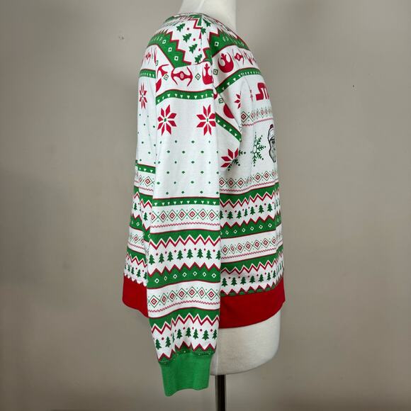 Star Wars Christmas Shirt Darth Vader Storm Troopers Fairisle Ugly Sweatshirt - Picture 4 of 8